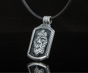 Odin Pendant with Viking Symbol Sterling Silver Jewelry