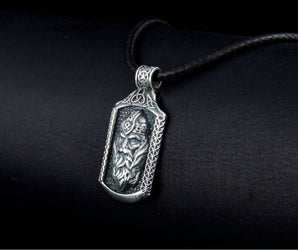 Odin Pendant with Viking Symbol Sterling Silver Jewelry