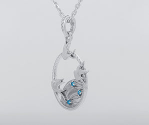 Marlet Birds Pendant with Gems, 925 Silver