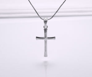 Sterling Silver Unique Cross Pendant, Handmade Christian Jewelry