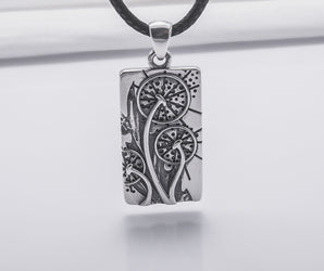 Unique 925 Silver Pendant With Dandelions, Handmade Jewelry