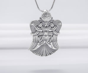 Sterling Silver Loki Pendant, Handmade Jewelry
