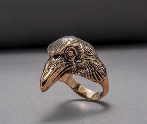 Raven Bronze Viking Ring