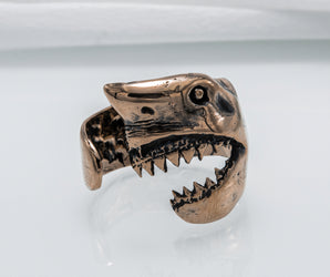 Shark Bronze Animal Ring Unique Jewelry
