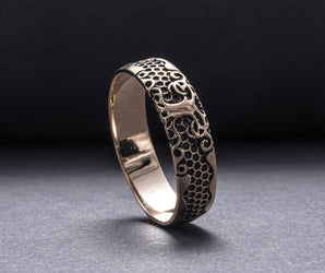 Yggdrasil Symbol Ring Bronze Handmade Jewelry
