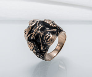Pirate Handmade Ring Bronze Unique Jewelry
